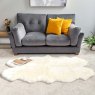 New Zealand  Extra-Large Ivory Sheepskin Rug - 110cm x 180cm