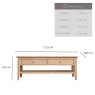Woods Trento Oak Coffee Table with Drawers Large