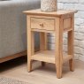 Trento Oak Side Table With Drawer