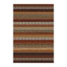 Woodstock Brown Red Multi Striped Rug