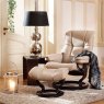 Stressless Small Mayfair Recliner With Classic Base & Footstool