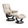 Stressless Small Mayfair Recliner With Classic Base & Footstool