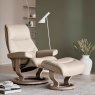 Stressless Small View Recliner With Classic Base & Footstool