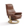 Stressless Small View Recliner With Classic Base & Footstool