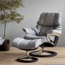 Stressless Small Reno Recliner With Signature Base & Footstool