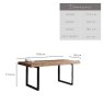 Woods Adelaide Reclaimed Wood Dining Table 180cm