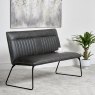 Hardy Grey Faux Leather Bench Seat