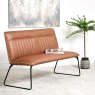 Hardy Tan Faux Leather Bench Seat