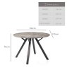 Woods Rocca Round Dining Table 110cm