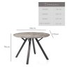 Woods Rocca Round Dining Table 110cm