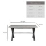 Clearance Industrial 190cm Dining Table - Faux Concrete