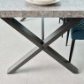 Woods Industrial Dining Table - Faux Concrete