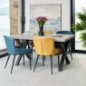 Woods Industrial Dining Table - Faux Concrete