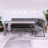Clearance Industrial 190cm Dining Table - Faux Concrete