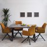 Industrial Concrete Effect Dining Table 190cm