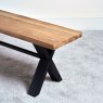Industrial Wooden Bench Seat