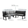 Woods Industrial Corner Bench - Tan