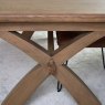 Hudson Chunky oak extending dining table
