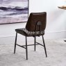 Digby Brown faux Leather Dining Chairs With Metal Legs