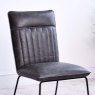 Grey Leather Dining Chairs With Metal Legs