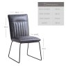 Hardy Grey Leather Dining Chair (Set of 2)