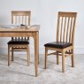 Trento Oak Dining Chair Leather Seat (Set of 2)