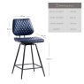 Digby Bar Stool - Dark Blue (Set of 2)