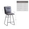 Hardy Bar Stool - Grey (Set of 2)