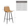 Ripley Bar Stool - Mustard (Set of 2)