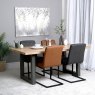 Burton Dining Table with Grey Legs