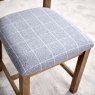 Hudson Ladder Back Dining Chair - Grey Check Seat (Set of 2)