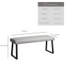 Woods Paulo Dining Bench - Grey