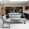 Paulo Corner Dining Bench - Right Hand Facing - Grey