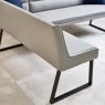 Woods Paulo Corner Dining Bench - Right Hand Facing - Grey