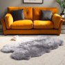 New Zealand Extra-Large Steel Sheepskin Rug - 110cm x 180cm