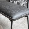 Hardy Faux Leather Low Dining Bench – Grey
