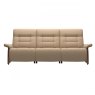 Stressless Mary 3 Seater Sofa Wood Arm - Paloma/Cori Leather