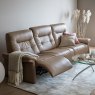 Stressless Mary 3 Seater Sofa Upholstered Arm - Paloma/Cori Leather