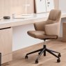 Stressless Mint Office Chair Low Back with arms - Paloma Leather
