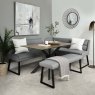 Paulo Dining Bundle 135cm Table & Corner Bench LHF & Low Bench - Grey