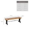 Woods Urban Dining Bench 140cm