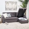Sorrento Corner Sofabed with storage - Grey