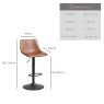 Clearance Oregon Gas Lift  Bar Stool - Brandy