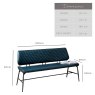 Clearance Digby Dining Bench -  Dark Blue