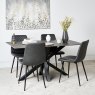 Woods Eastcote Ceramic Dining Table 150cm - Black