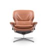 Stressless Rome Low Back Chair with Cross Base & Footstool