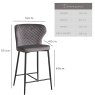 Clearance Harley Bar Stool (Set Of 2) - Grey