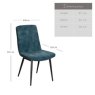 Woods Jacob Dining Chair - Teal (Set of 2)