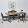 Woods Adelaide 180cm Dining Table & 4 Digby Dining Chairs - Blue