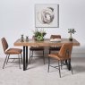 Woods Adelaide 180cm Dining Table & 4 Digby Dining Chairs - Tan